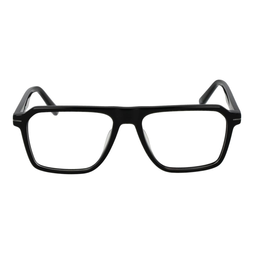Eyeglasses Frames by Fila for men in cellulose acetate black features an refined silhouette, showcasing a sophisticated black coloured frame and refined full-frame frame design for a refined look.