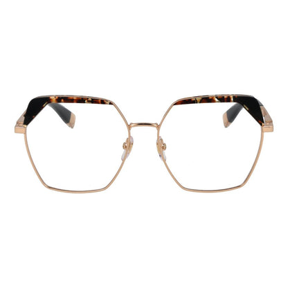 Eyeglasses Frames by Furla for women in stainless steel and rose-gold showcases an refined full-frame frame design featuring a sophisticated rose-gold coloured frame for an refined and refined aesthetic.