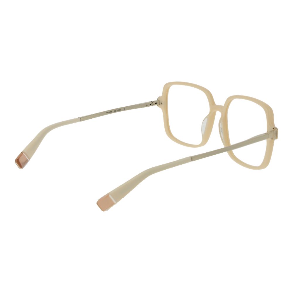 Eyeglasses Frames by Furla for women in cellulose acetate and beige showcases a refined silhouette, detailed with a cream coloured frame finish and a sophisticated full-frame frame design.