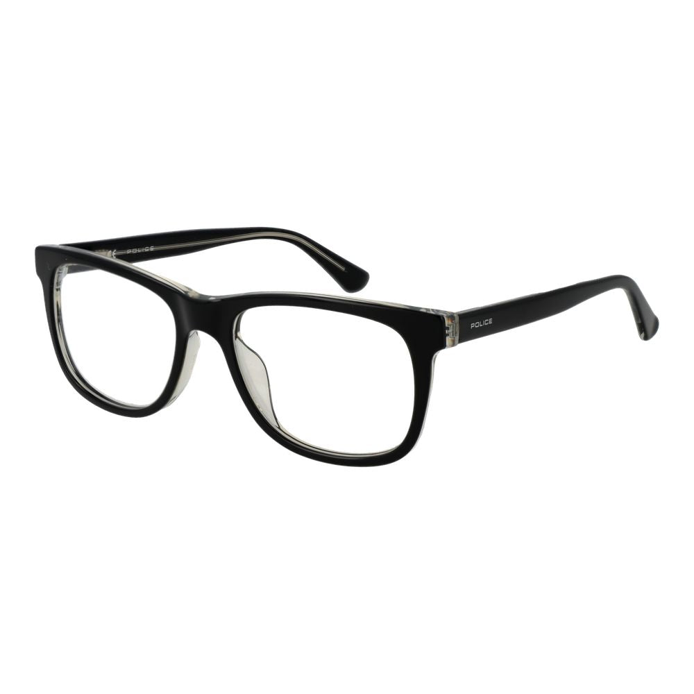 Eyeglasses Frames by Police for men in cellulose acetate and black showcases an refined full-frame frame design featuring a sophisticated black coloured frame for an refined and refined aesthetic.