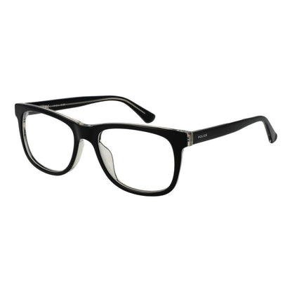 Eyeglasses Frames by Police for men in cellulose acetate and black showcases an refined full-frame frame design featuring a sophisticated black coloured frame for an refined and refined aesthetic.