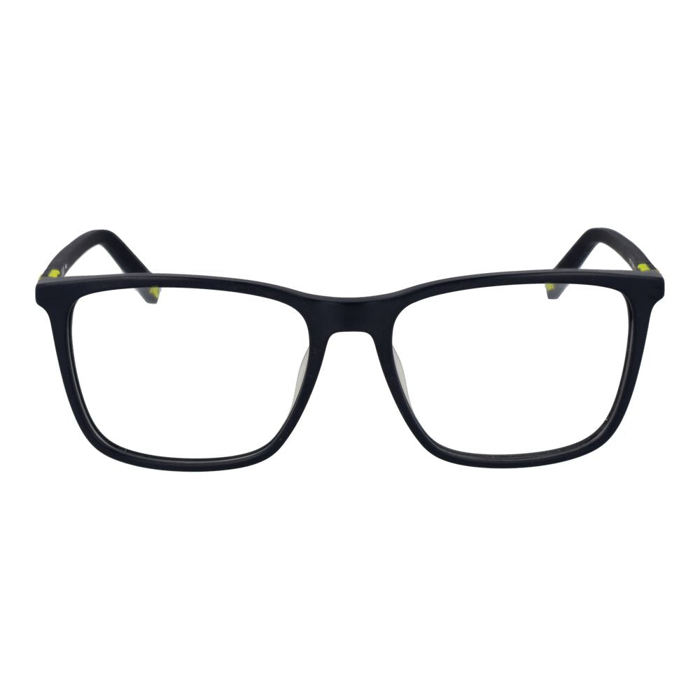 Eyeglasses Frames by Fila for men in cellulose acetate blue showcases a reflective silhouette, artfully incorporating a sophisticated blue coloured frame with a distinct full-frame frame design.