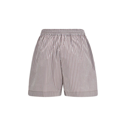 Bermuda Shorts by Brunello Cucinelli for women in cotton & silk multicolor, patterned & striped features a eye catching relaxed-fit & regular-fit and short with a eye catching .
