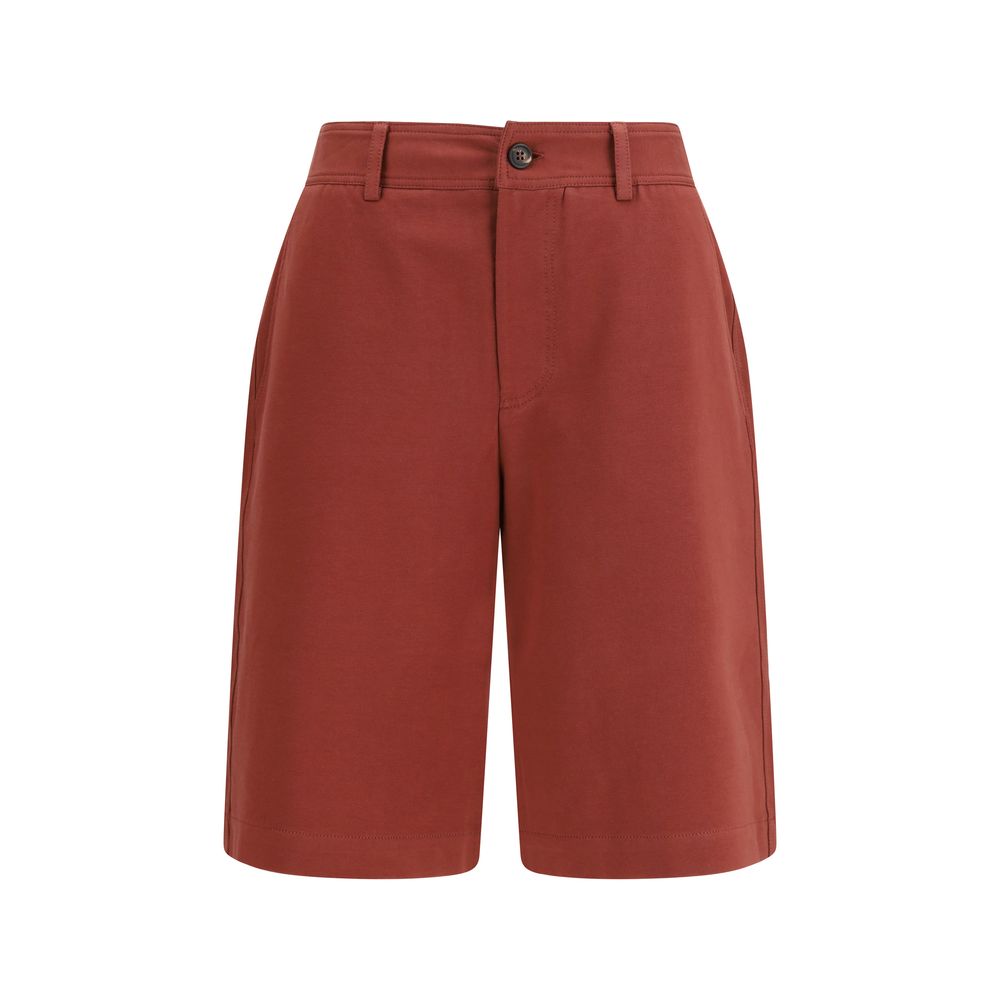 Bermuda Shorts by Brunello Cucinelli for women in stretch cotton multicolor features a eye catching regular-fit and short with a eye catching .