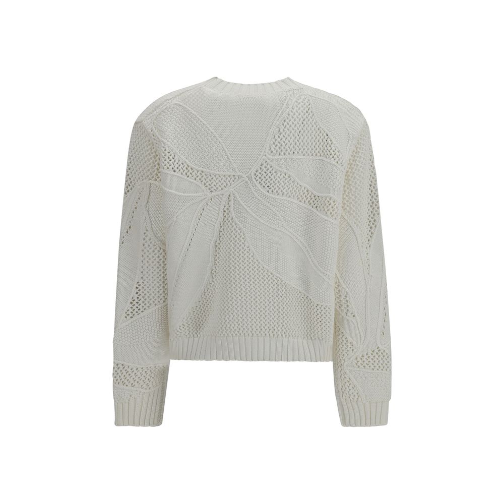 Sweatshirt by Max Mara for women in cotton white & patterned features an enviable silhouette, showcasing a premium and refined for a truly enviable finish.