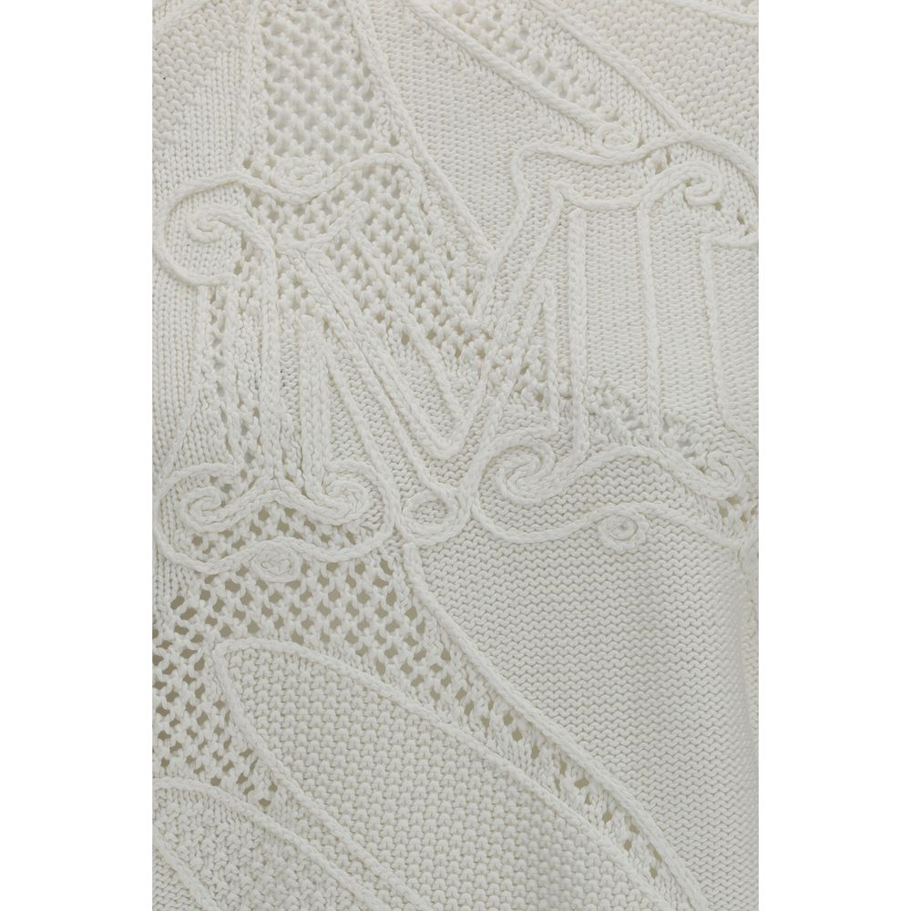 Sweatshirt by Max Mara for women in cotton white & patterned features an exquisite silhouette, showcasing and details for a exquisite look.