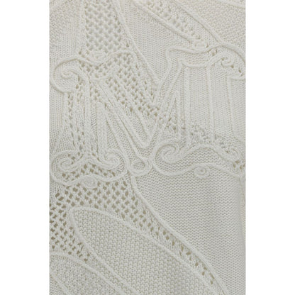 Sweatshirt by Max Mara for women in cotton white & patterned features an exquisite silhouette, showcasing and details for a exquisite look.