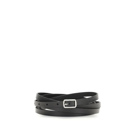 Belt by Givenchy for women in bos taurus calfskin leather black & silver features an artisanal finish, elegantly showcasing the signature style and artisanal craftsmanship of the Bos Taurus Calfskin Leather Belt design.
