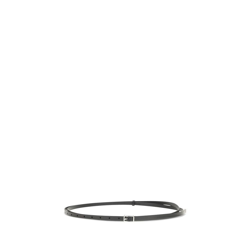 Belt by Givenchy for women in bos taurus calfskin leather black & silver features a versatile silhouette, artfully showcasing the versatile design of the Bos Taurus Calfskin Leather Belt for a sophisticated, premium finish.