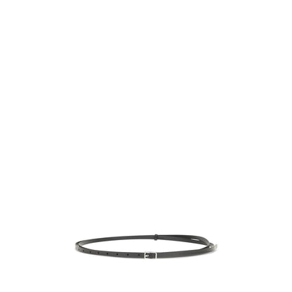 Belt by Givenchy for women in bos taurus calfskin leather black & silver features a versatile silhouette, artfully showcasing the versatile design of the Bos Taurus Calfskin Leather Belt for a sophisticated, premium finish.