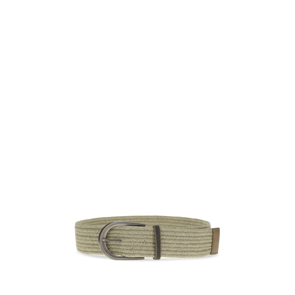 Belt by Brunello Cucinelli for women in viscose linen beige & natural presents a artisanal silhouette from the Monile Viscose Linen Belt collection, showcasing an artisanal design and refined craftsmanship for a artisanal look.