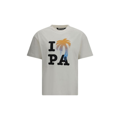 T-Shirt by Palm Angels for men in polyamide cotton white & print features an on trend silhouette, perfectly showcasing a on trend and for an elevated aesthetic.