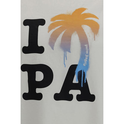 T-Shirt by Palm Angels for men in polyamide cotton white & print features a plush silhouette, showcasing a sophisticated and for a truly plush finish.