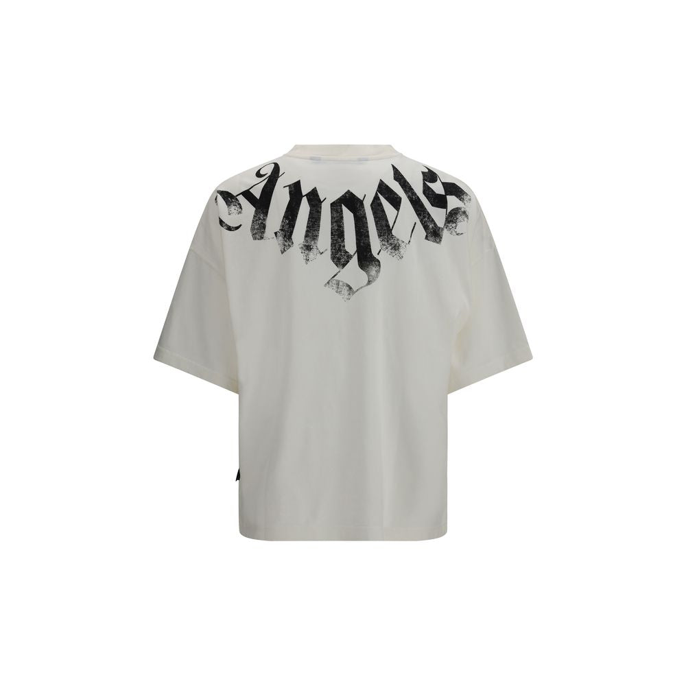 T-Shirt by Palm Angels for men in cotton white & print features an on trend silhouette, perfectly showcasing a on trend and for an elevated aesthetic.