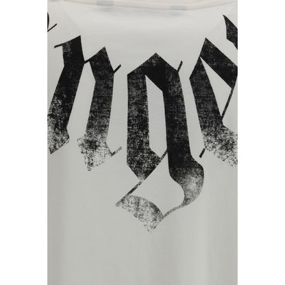 T-Shirt by Palm Angels for men in cotton white & print features a plush silhouette, showcasing a sophisticated and for a truly plush finish.