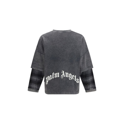 Shirt by Palm Angels for men in stretch cotton black & print, featuring a nuanced and nuanced for a sophisticated finish.