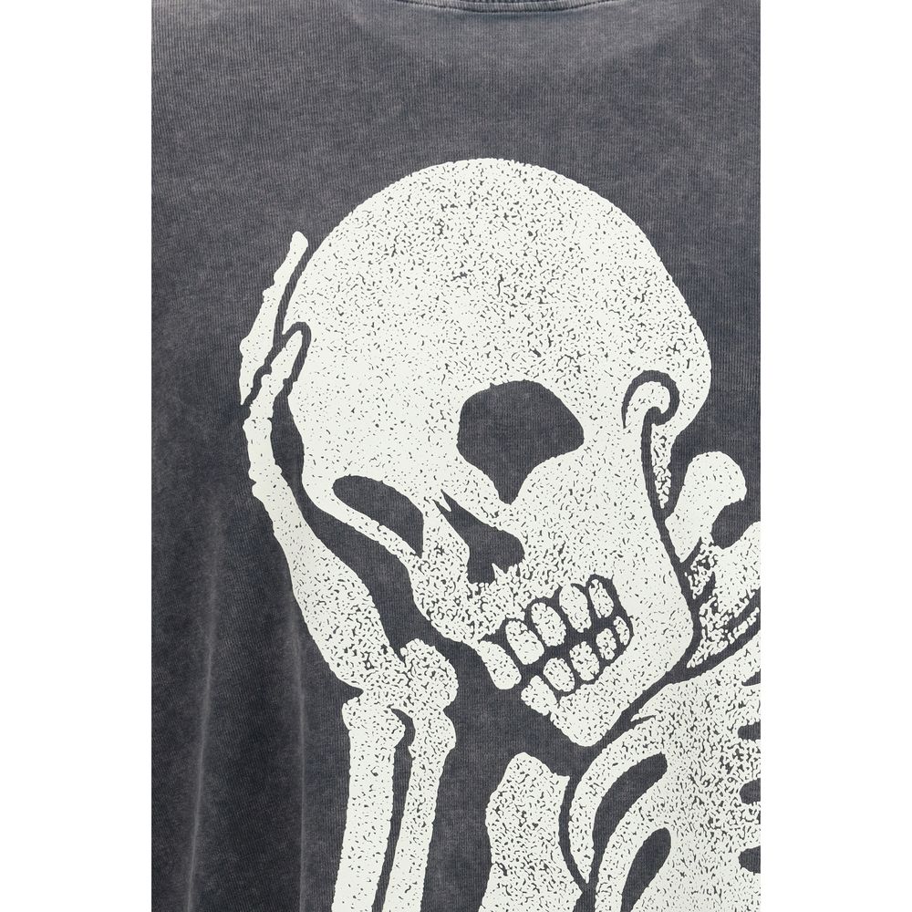 Shirt by Palm Angels for men in stretch cotton black & print showcases a sharp silhouette, elegantly detailed with a sharp and sharp .