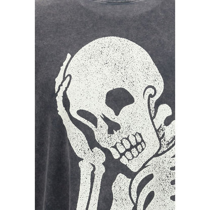 Shirt by Palm Angels for men in stretch cotton black & print showcases a sharp silhouette, elegantly detailed with a sharp and sharp .