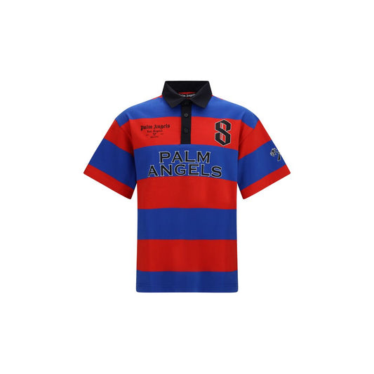 Polo Shirt by Palm Angels for men in cotton multicolor & striped presents a distinguished silhouette, showcasing a sophisticated and distinguished short-sleeve for a truly distinguished finish.