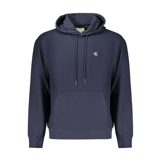 Sweatshirt by Calvin Klein for men in cotton blue & signature showcases a slouchy chic silhouette, artfully detailed with a slouchy chic and for a slouchy chic finish.