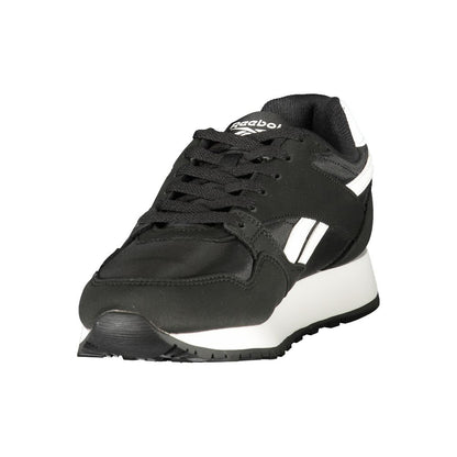 Reebok Men's Athletic Polyester & Polyurethane Sneakers - Black