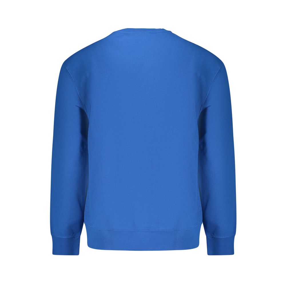 Sweatshirt by Calvin Klein for men in cotton blue presents a smart casual silhouette, featuring a smart casual and for a sophisticated look.