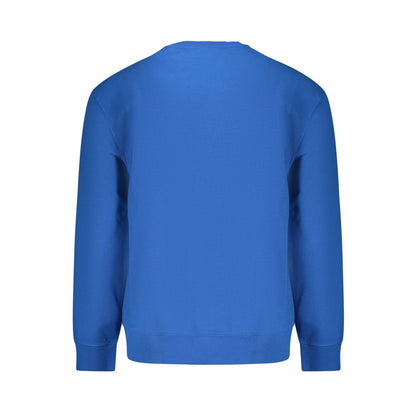 Sweatshirt by Calvin Klein for men in cotton blue presents a smart casual silhouette, featuring a smart casual and for a sophisticated look.