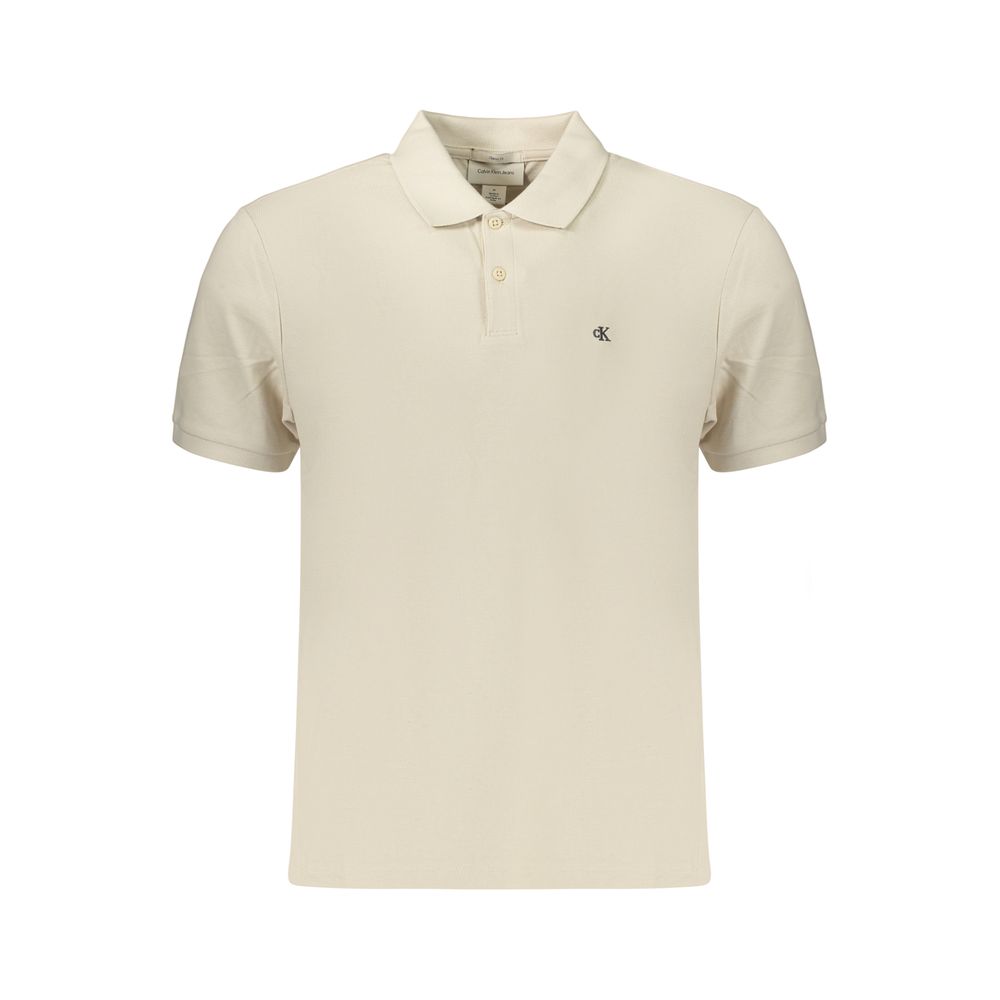 Polo Shirt by Calvin Klein for men in cotton beige showcases a enviable silhouette, featuring a refined and for a enviable finish.