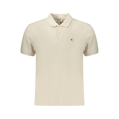 Polo Shirt by Calvin Klein for men in cotton beige showcases a enviable silhouette, featuring a refined and for a enviable finish.