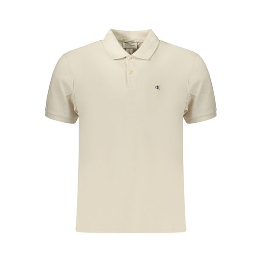 Polo Shirt by Calvin Klein for men in cotton beige showcases a enviable silhouette, featuring a refined and for a enviable finish.