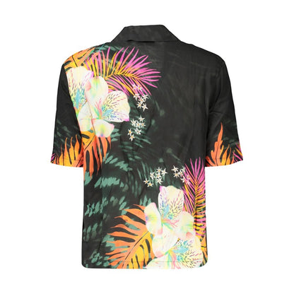 Shirt by Desigual for women in viscose black, patterned & signature presents a discerning silhouette, showcasing a sophisticated and for a truly discerning finish.