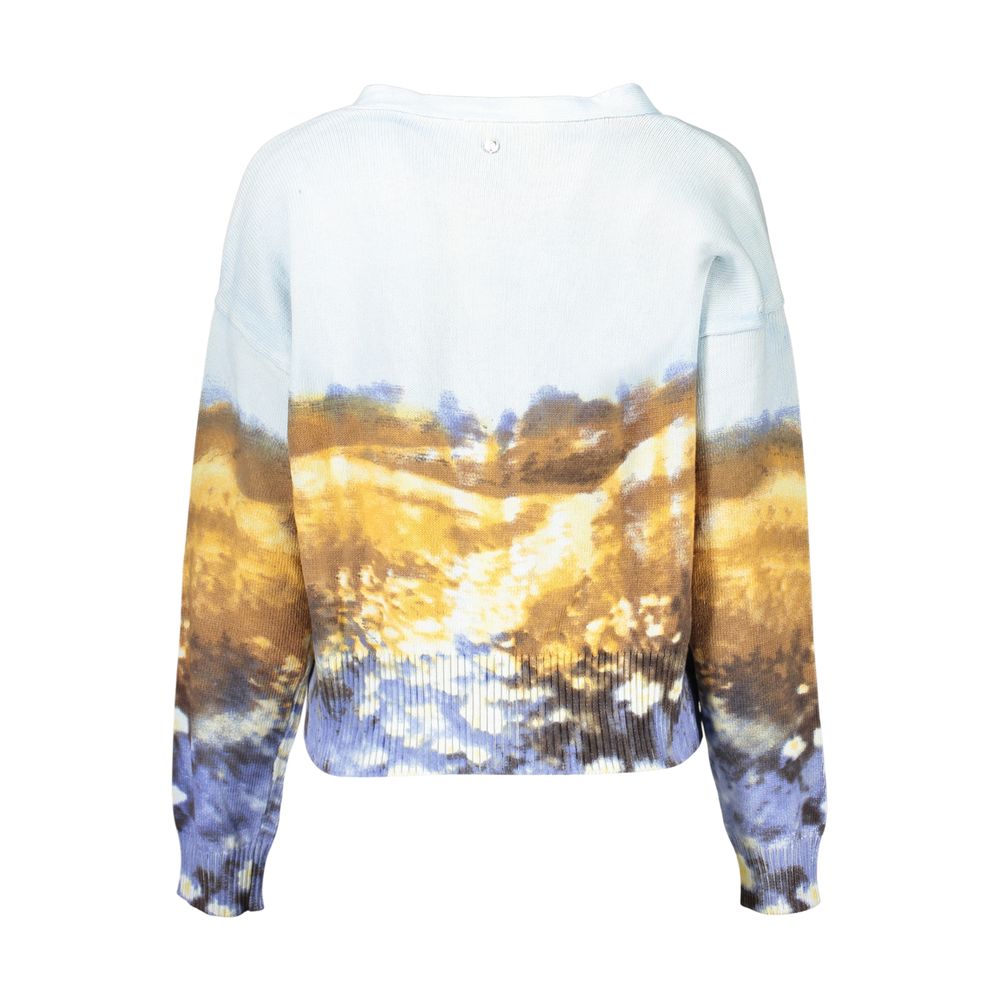 Cardigan by Desigual for women in polyamide cotton blue showcases a luxurious silhouette, meticulously detailed with a sophisticated and for a refined finish.