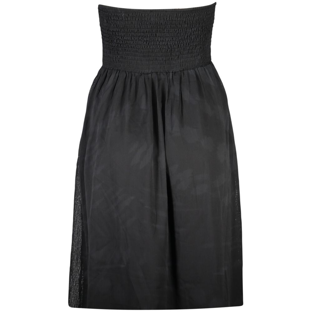 Dress by Desigual for women in polyester black & patterned showcases a striking silhouette, elegantly detailed with a , refined , and a striking midi for a striking finish.