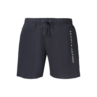 Shorts by Tommy Hilfiger for men in polyester blue features a stylish and short cut with a stylish .