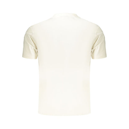 T-Shirt by Napapijri for men in cotton blue & white showcases a unassuming silhouette, artfully detailed with a refined and unassuming for a sophisticated, contemporary look.