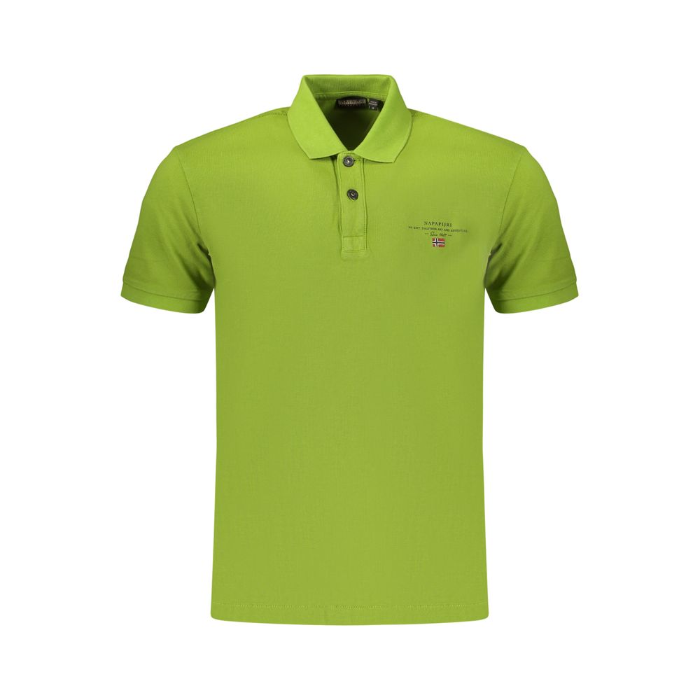 Polo Shirt by Napapijri for men in cotton green showcases a enviable silhouette, featuring a refined and for a enviable finish.
