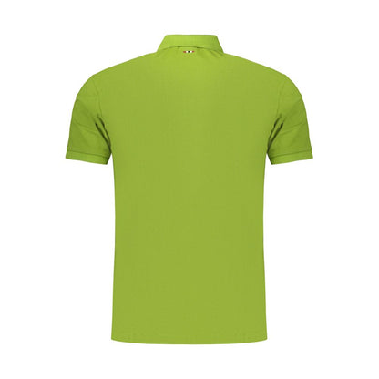 Polo Shirt by Napapijri for men in cotton green presents a distinguished silhouette, showcasing a sophisticated and distinguished for a truly distinguished finish.