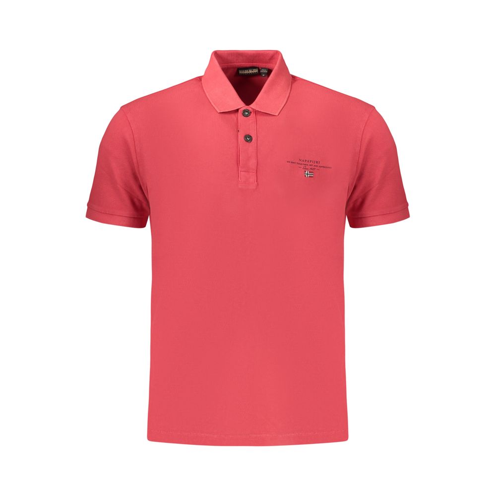 Polo Shirt by Napapijri for men in cotton red features a eye catching silhouette, showcasing a refined and for a eye catching finish.