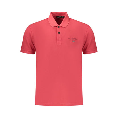 Polo Shirt by Napapijri for men in cotton red features a eye catching silhouette, showcasing a refined and for a eye catching finish.