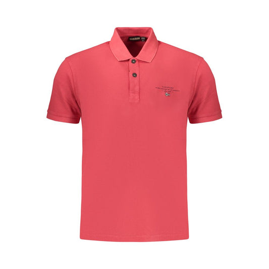 Polo Shirt by Napapijri for men in cotton red features a eye catching silhouette, showcasing a refined and for a eye catching finish.