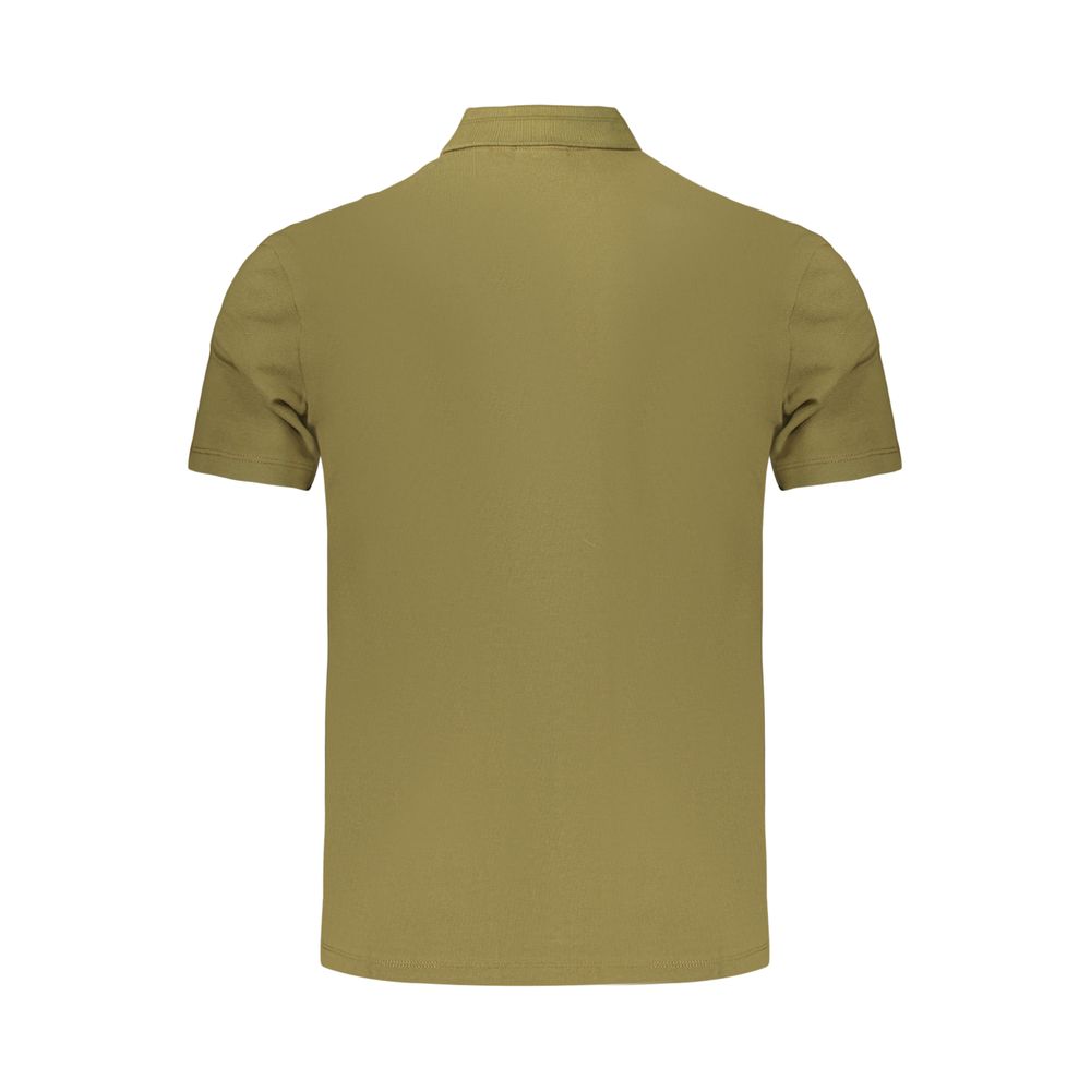 Polo Shirt by Napapijri for men in cotton green presents a sleek silhouette, featuring a refined and for a sleek finish.