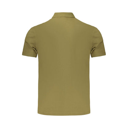 Polo Shirt by Napapijri for men in cotton green presents a sleek silhouette, featuring a refined and for a sleek finish.