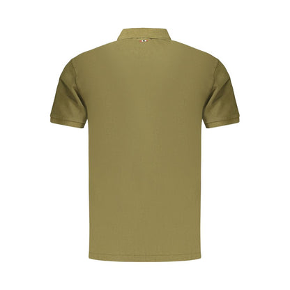 Polo Shirt by Napapijri for men in cotton green presents a sleek silhouette, featuring a refined and for a sleek finish.