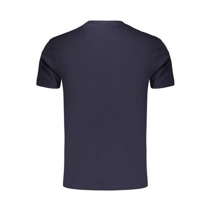T-Shirt by Napapijri for men in cotton blue showcases a chic silhouette, artfully detailed with a chic and for a chic finish.
