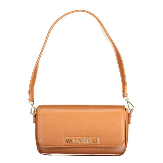 Handbag by Mario Valentino for women in polyurethane brown features a signature silhouette, showcasing a secure and signature with versatile for a sophisticated look.