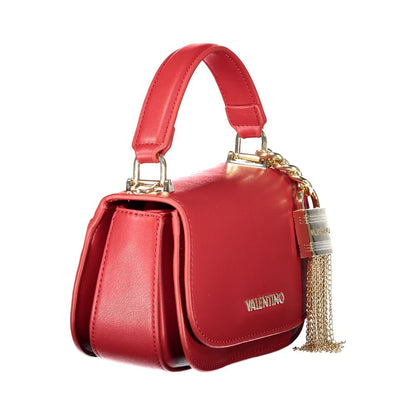 This Evening Handbag by Mario Valentino for women in polyurethane and red presents a sculptural silhouette featuring a secure , ample , and versatile for a sculptural finish.