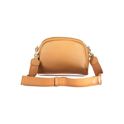 Handbag by Mario Valentino for women in polyurethane brown features a signature silhouette, showcasing a secure and signature with versatile for a sophisticated look.