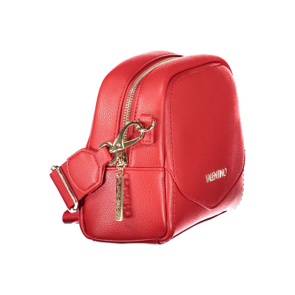 Handbag by Mario Valentino for women in polyurethane red features a refined silhouette, showcasing a secure , organized , and versatile for a refined finish.