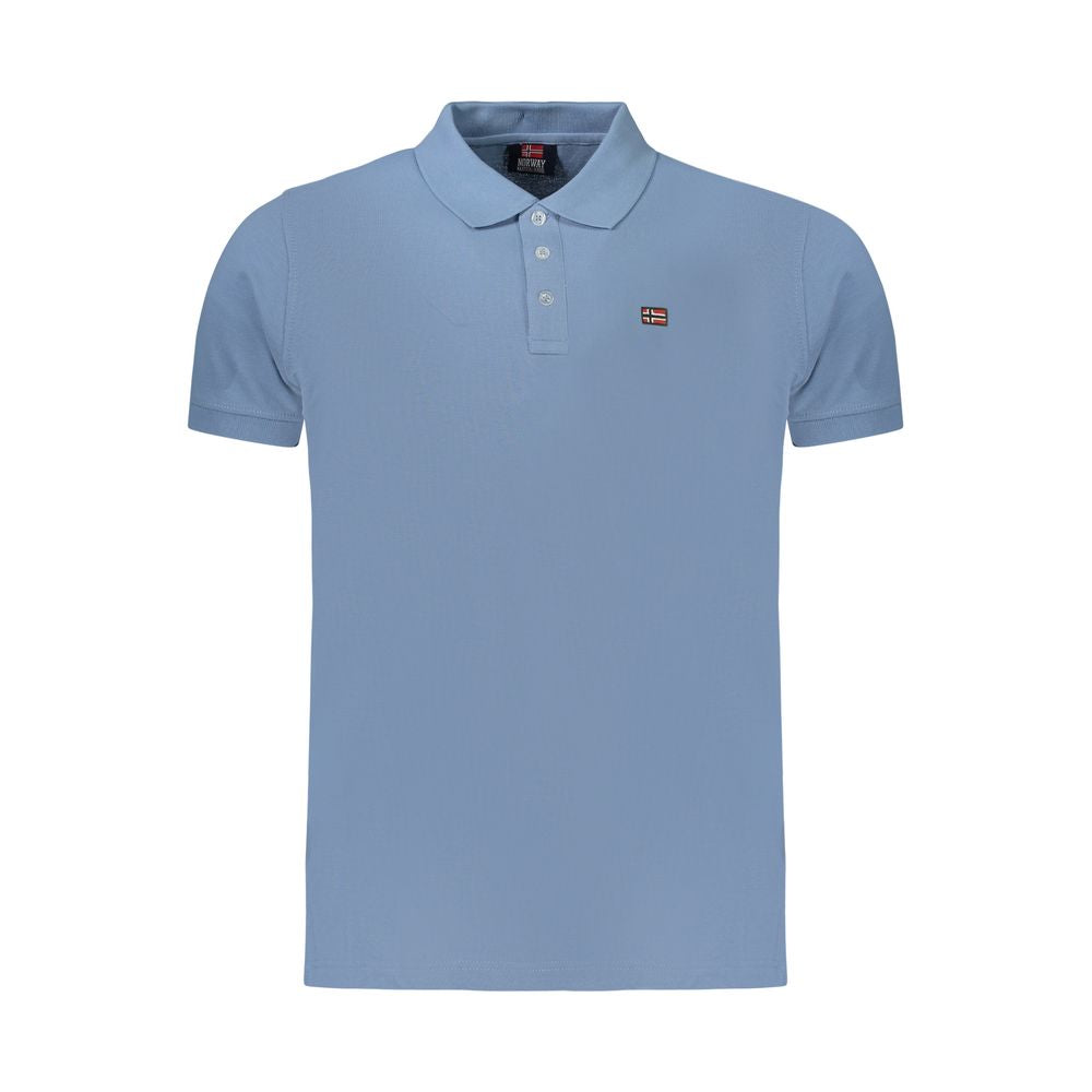 Polo Shirt by Norway 1963 for men in cotton azzurro showcases a sharp silhouette, detailed with a refined and sharp for a sophisticated finish.