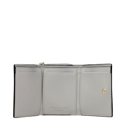 Wallet by Stella McCartney for women in leather black presents a streamlined silhouette, showcasing the sophisticated design of the Leather Wallet collection with functional eco-friendly.